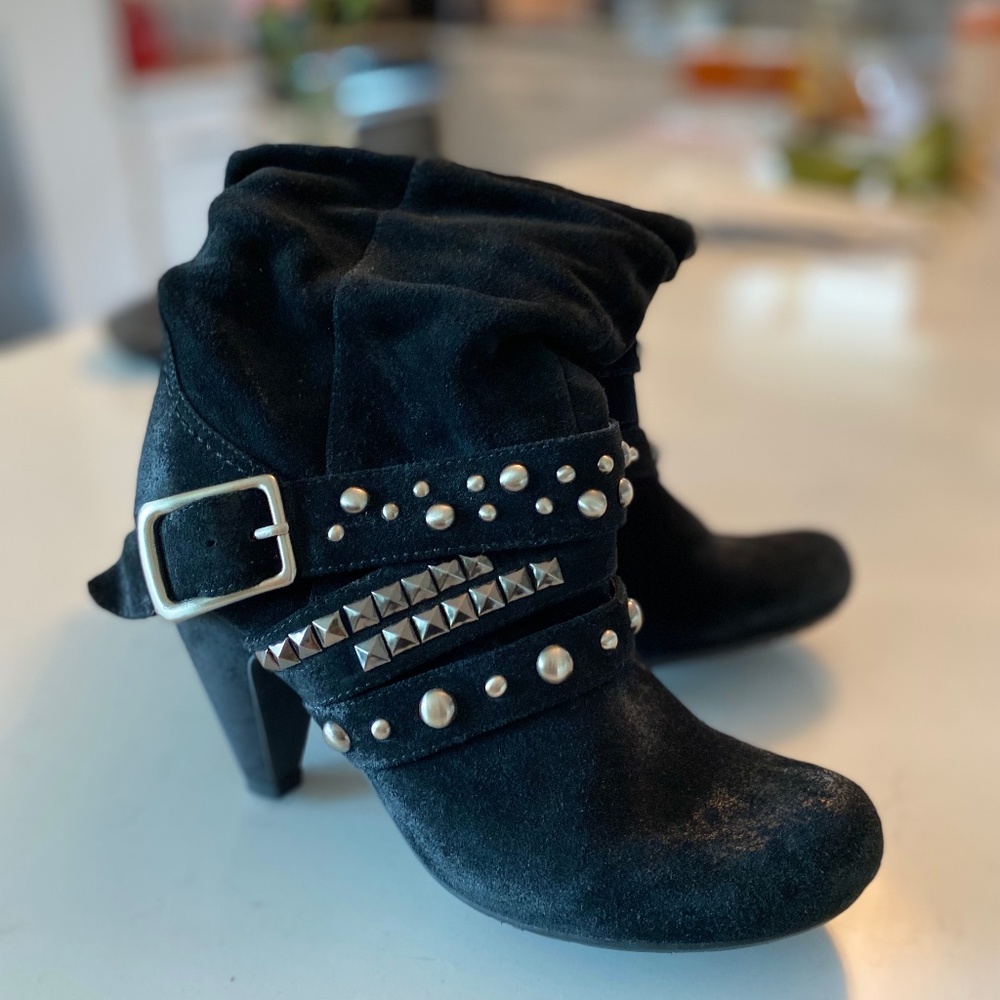 Suede Studded Boots